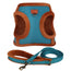 Beirui Small Dog Harness and Leash Set Soft Warm Puppy Harness Small Size Dog Adjustable No Pull Dog Harness for Small DogsEasy Walk Dog Harness Small Sized Dog and Winter(BlueChest 15-17")