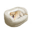 BNCKTRD Calming Dog Bed for Large Medium Dogs XXL 16" Depth High Sides Cuddler Large Dog Couch Bed Oval Anti Anxiety Dog Bed with Head Support - Supportive Foam and Soft Cotton Beige