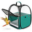 Bird Travel Carrier Foldable Bird Cage Parrot Cage with Two Feeder Bowls Bird Perch and Bottom Tray Portable and Breathable Easy to Clean