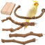 BRSLAIF Natural Bird Perches for Cage Bird Parakeet Cage Accessories 5PCS Bird Perch Stand Bird Toys for Conures Parrots Parakeets