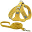 Dog Harness and Leash Set Dog Chest Strap Pet Vest Harness with Handle Adjustable Reflective Dog Harness for Small Dog Medium Dog Cat Yellow XL