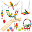 Sonwyoung 12 Pcs Cockatiel Toys Bird Toys for Conures Bird Cage Accessories Bird Toys for Parakeets Bird Perches for Cage Parrot Ladders for Hanging Swinging Standing Chewing Climbing Training