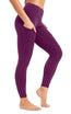 Yoga Leggings for Women with Pockets High Waisted Tummy Control Womens Butt Lift Yoga Workout Leggings Running Pants Purple