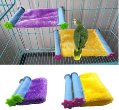 Bird Nest Bed Hammock Toy Hamster Warm Comfortable Hanging House Perch Stand for Parrot Parakeet Cockatiel African Grey Cockatoo Lovebird Conure Finch Chinchilla Rat Gerbil Cage Accessories (L)
