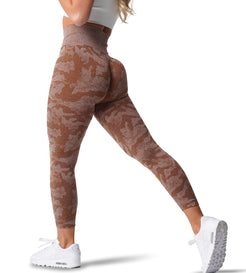 WodoWei Womens Scrunch Butt Lifting Workout Leggings for Women Seamless High Waisted Gym Yoga Pants (W426-Mocha-L)
