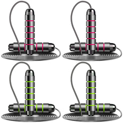 ZCKWENDA 4 pack Jump Rope Skipping Rope for Rope Skipping Speed Jump Rope for Exercise（green+red）