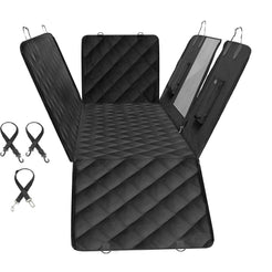 Simple Deluxe Dog Car Seat Cover for Back Seat Waterproof Dog Car Hammock with Mesh Window Nonslip & Scratchproof Seat Protector for Cars Trucks SUVs Standard