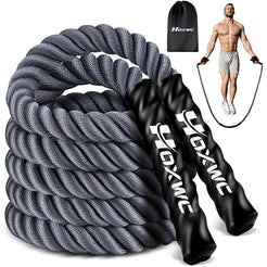 Jump Rope 4LB Heavy Skipping Rope for Exercise Workout Jumping Rope for Women & Men Skipping Thick Rope For Gym Training Home Workout Aerobic Exercise