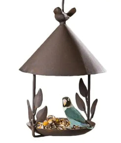 Iron Bird Feeder Outdoor Garden Decor