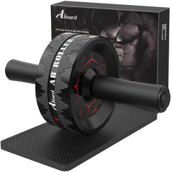 Abiarst Ab Roller Wheel Abs Workout Equipment for Abdominal & Core Strength Training Home Gym Exercise Wheels for Men Women with Knee Pad Accessories