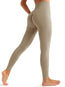 Fisoew Womens High Waisted Workout Leggings Tummy Control Scrunch Butt Liftting Stretchy Running Gym Yoga Pants Coffee