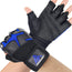 Sidewinder Workout Weight Lifting Gloves with Wrist Wrap Support for Men and Women Wrist Support Padded Extra Grip Palm Protection Fingerless Exercise Gloves for Cycling Gym Climbing Training